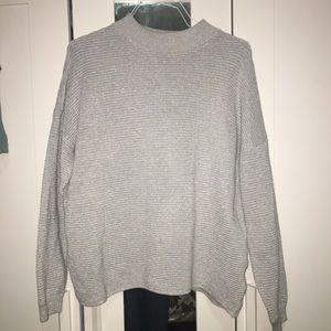 Gray Shimmery Knit Sweater